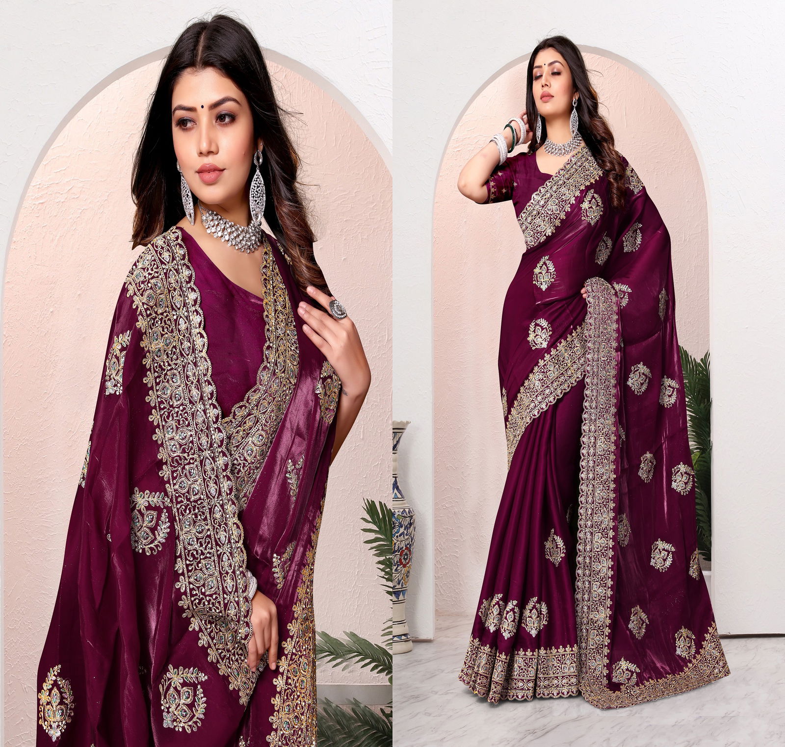 Legacy By Utsav Nari Crepe Silk Wedding Saree Manufacturers